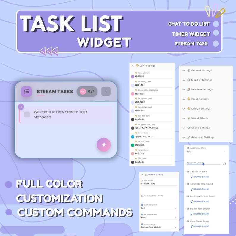 【VTuber向け】【YouTube/Twitch】Lofiタスクリストウィジェットセット✨│配信用