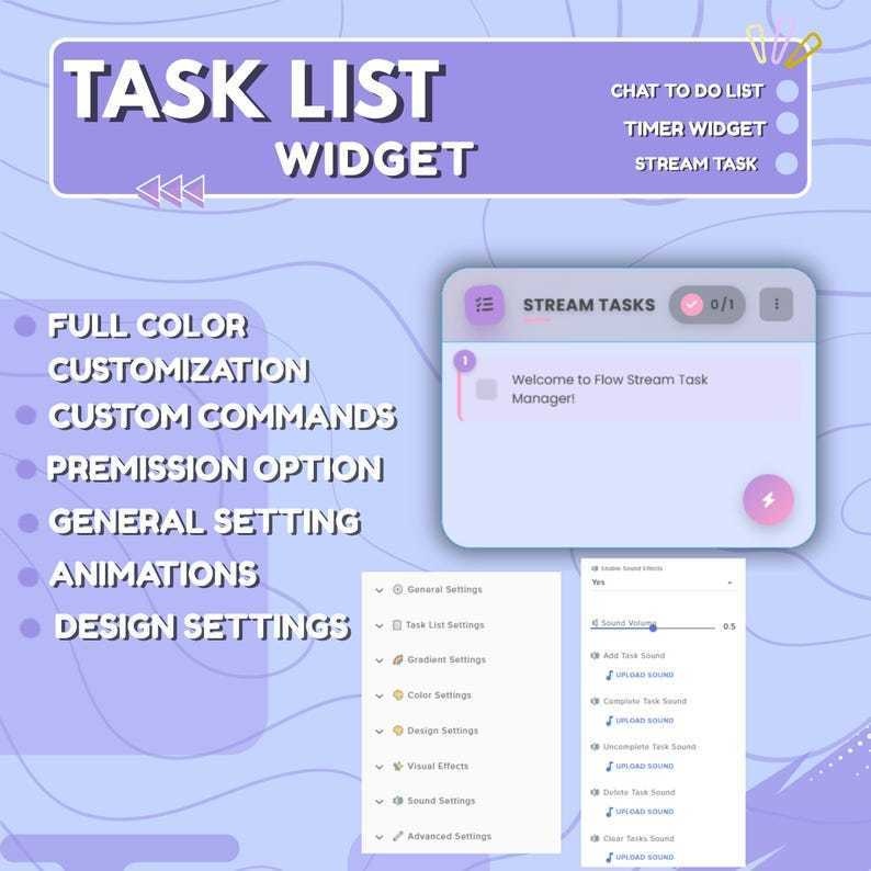 【VTuber向け】【YouTube/Twitch】Lofiタスクリストウィジェットセット✨│配信用