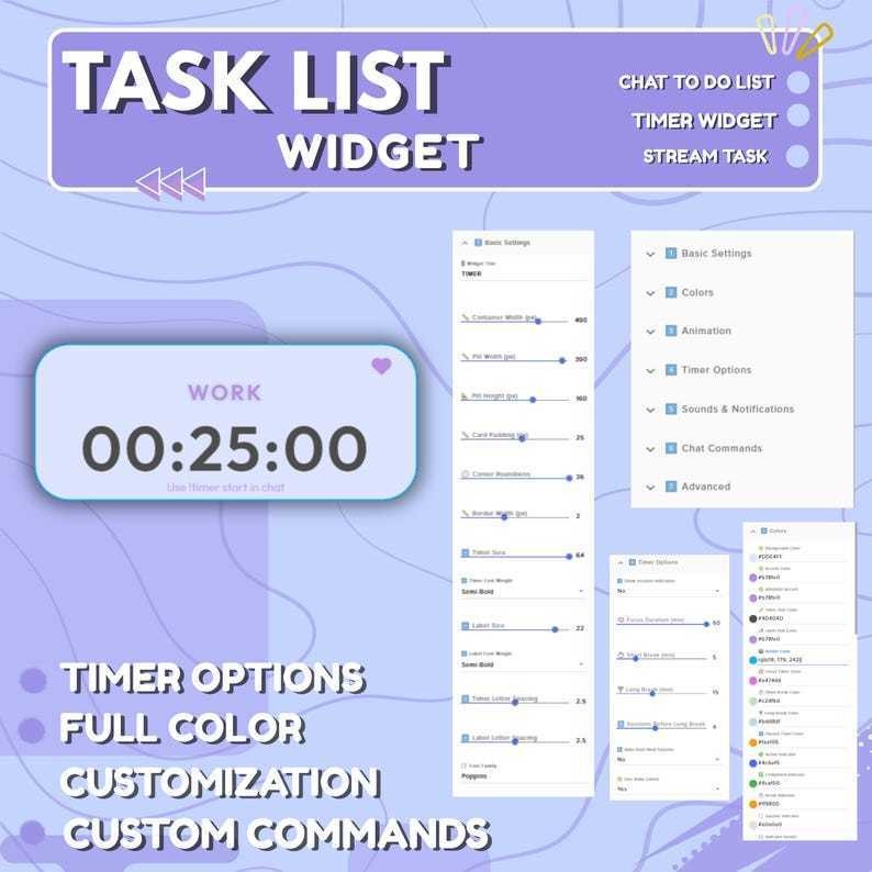 【VTuber向け】【YouTube/Twitch】Lofiタスクリストウィジェットセット✨│配信用