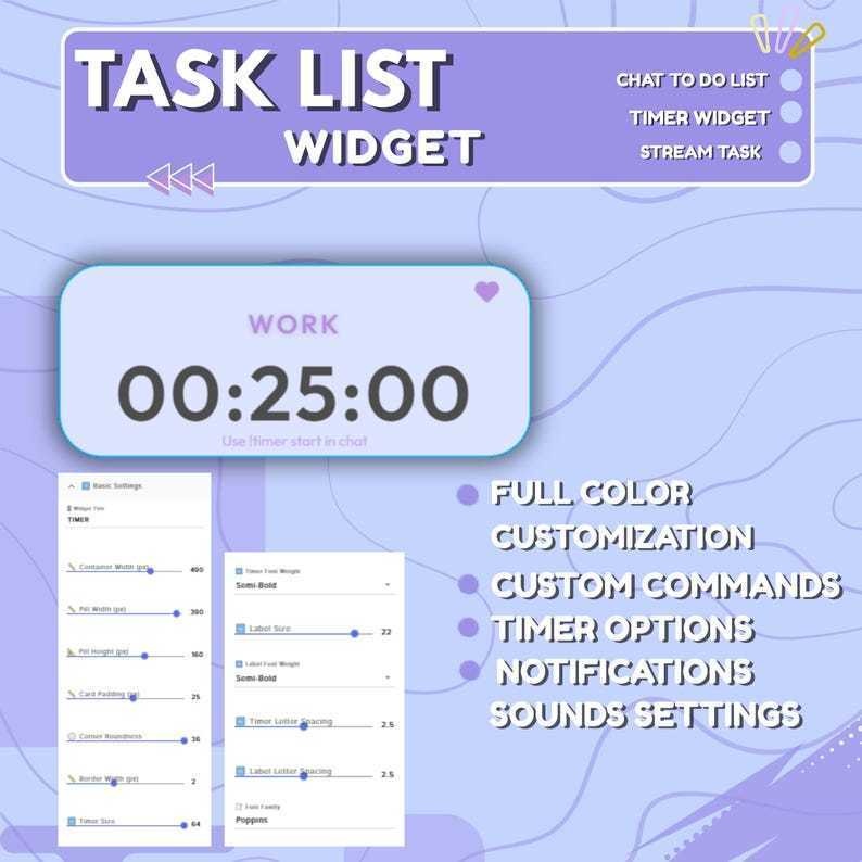 【VTuber向け】【YouTube/Twitch】Lofiタスクリストウィジェットセット✨│配信用
