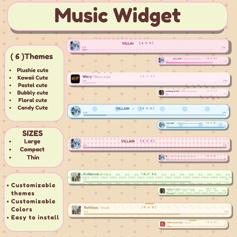 【VTuber向け】【YouTube/Twitch】Lofi Music Widget Set ✨│配信用