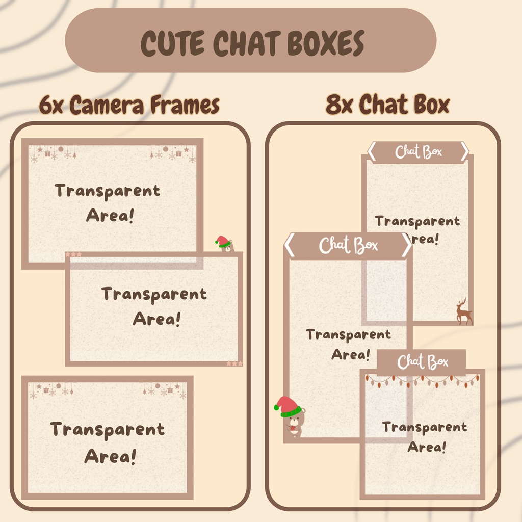 【VTuber向け】【YouTube/Twitch】クリスマスベアTwitchオーバーレイパック✨│配信用