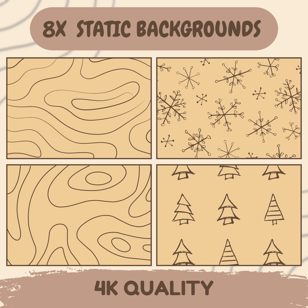 【VTuber向け】【YouTube/Twitch】クリスマスベアTwitchオーバーレイパック✨│配信用