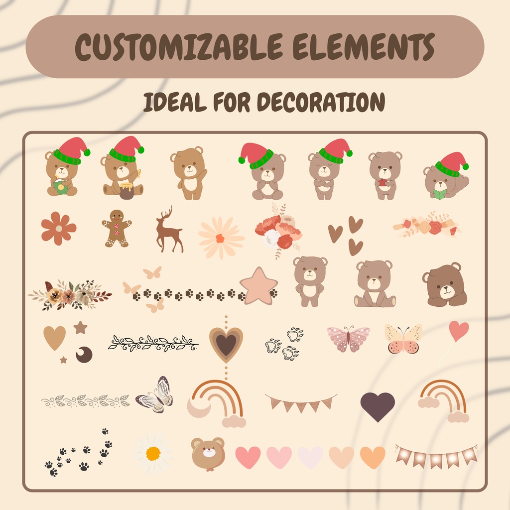 【VTuber向け】【YouTube/Twitch】クリスマスベアTwitchオーバーレイパック✨│配信用