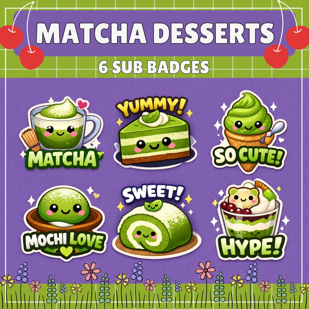 【VTuber向け】MATCHA Desert サブバッジ（ダウンロード版）✨【配信者向け】