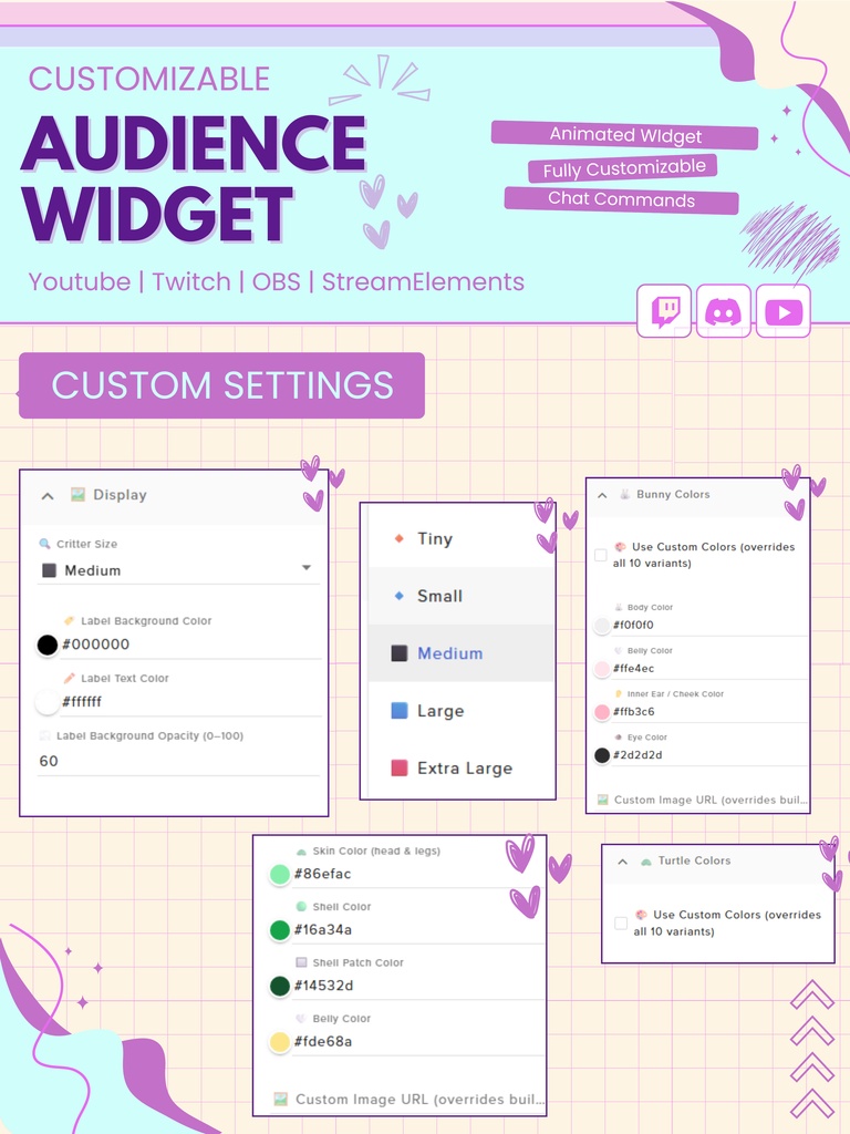 【VTuber向け】【YouTube/Twitch】視聴者参加型ウィジェットセット✨│ストリーミング向け