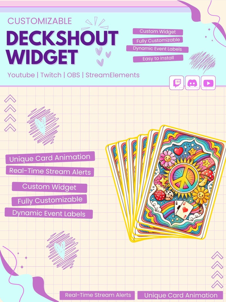 【VTuber向け】【YouTube/Twitch】Tarort Shoutoutウィジェットセット✨│ストリーミング用