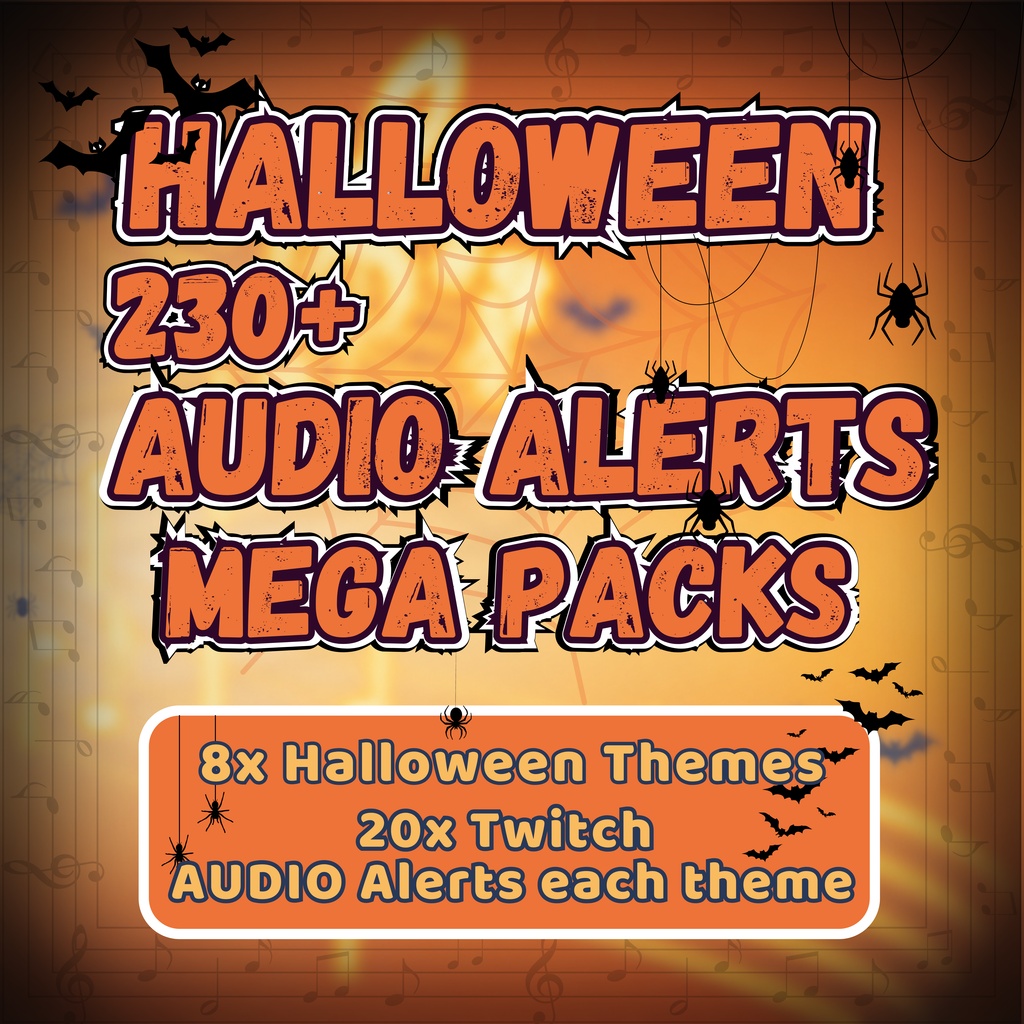 【VTuber向け】【YouTube/Twitch】ハロウィンテーマのサウンド/オーディオアラート✨ │ 配信向け