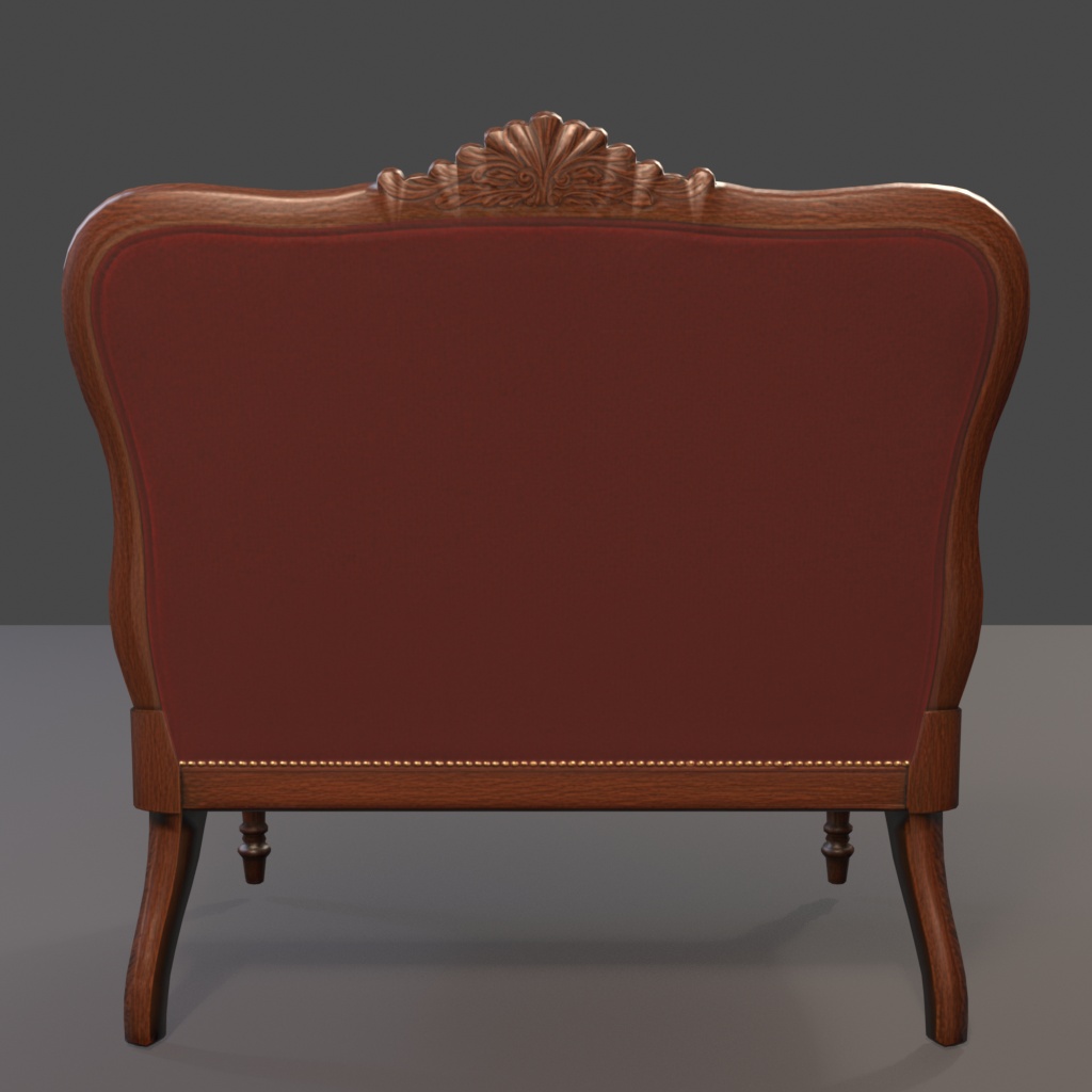【Victorian Collection No.002】ベルベット2人掛けソファ / 3Dモデル(VRChat・Unity・Blender対応)