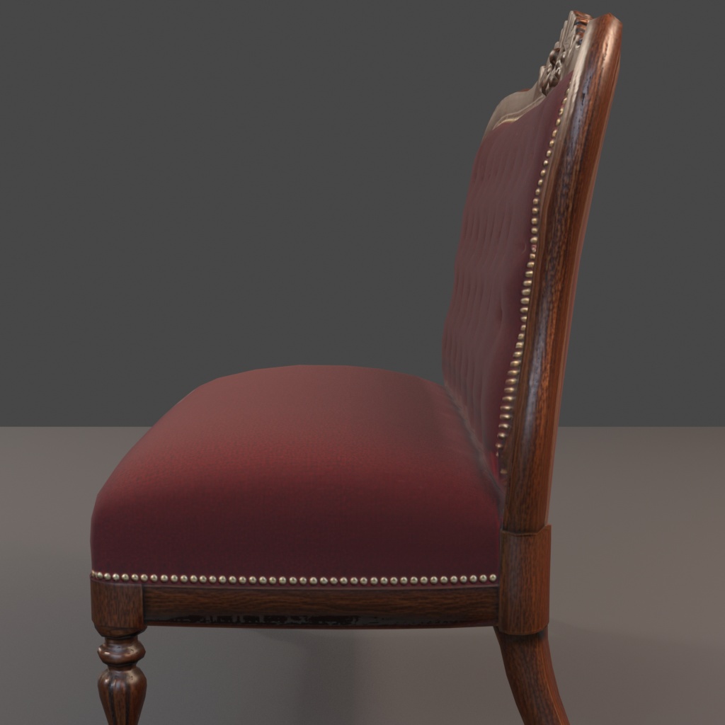 【Victorian Collection No.002】ベルベット2人掛けソファ / 3Dモデル(VRChat・Unity・Blender対応)