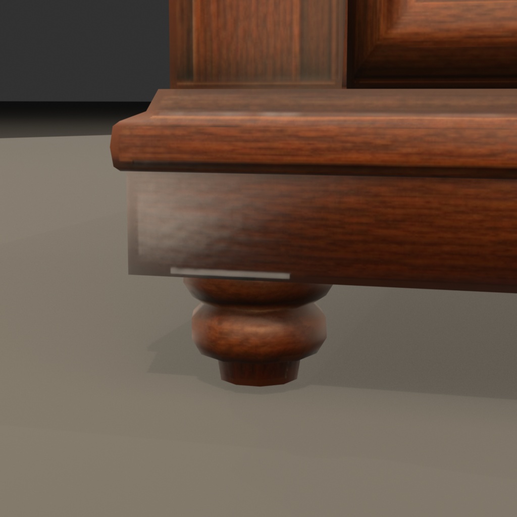 【Victorian Collection No.004】ヴィクトリア調4段チェスト / 3Dモデル(VRChat・Unity・Blender対応)