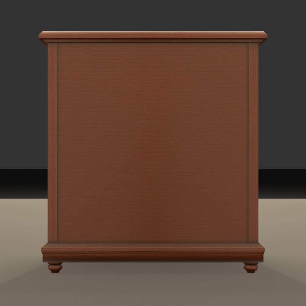 【Victorian Collection No.004】ヴィクトリア調4段チェスト / 3Dモデル(VRChat・Unity・Blender対応)