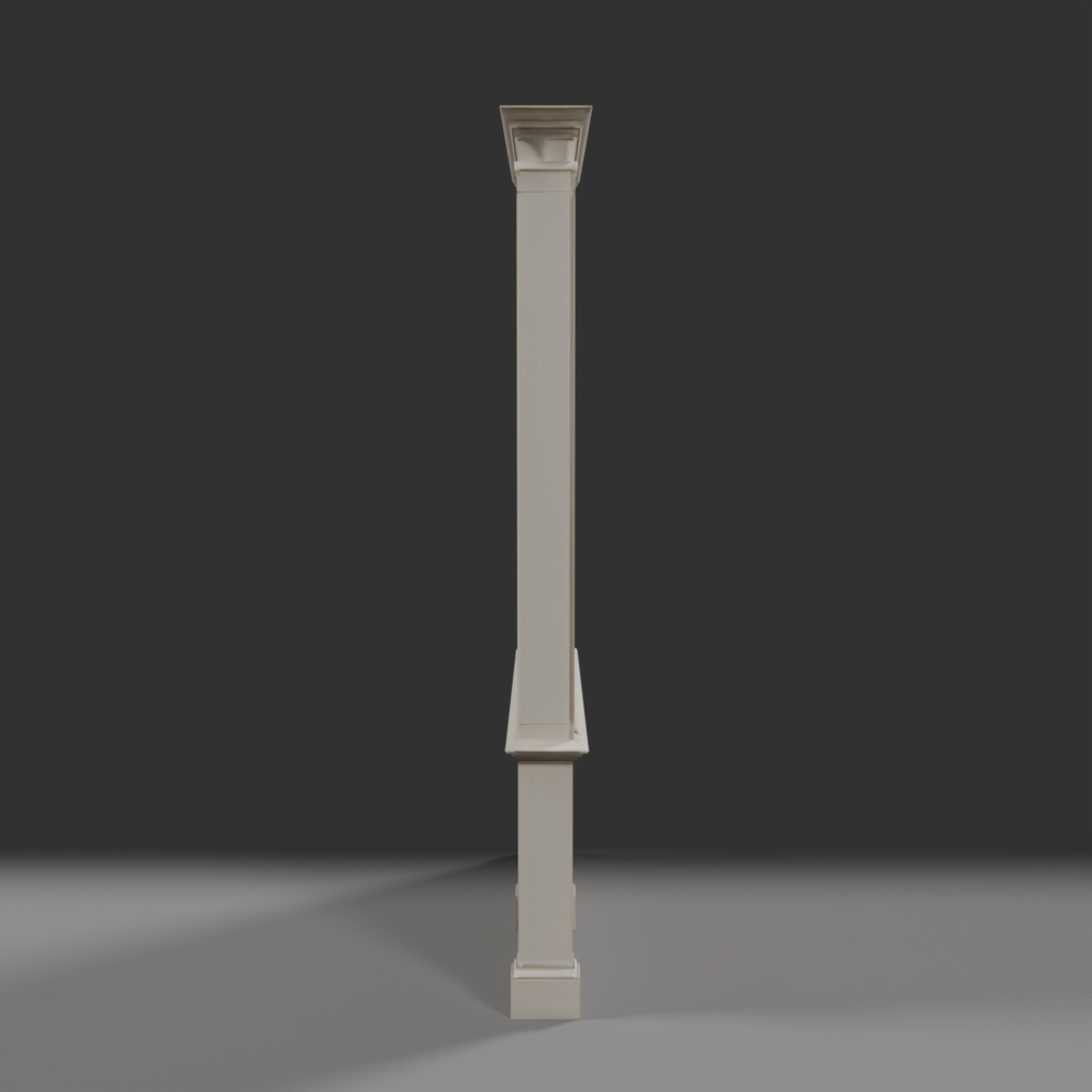 【Victorian Collection No.010】ヴィクトリア調 アイボリーの2連窓 / 3Dモデル(VRChat・Unity・Blender対応)