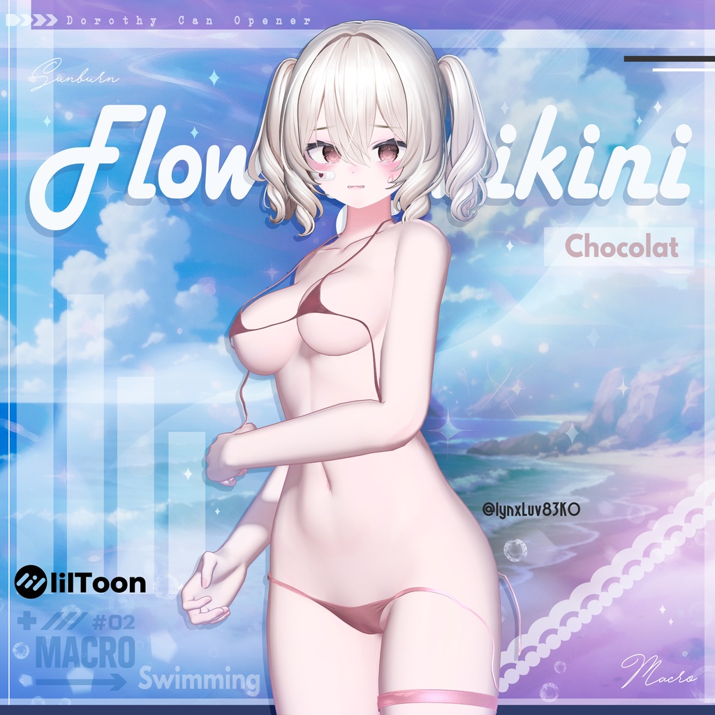 【VRChat向け】 Strapped Bikini 【7アバター対応】