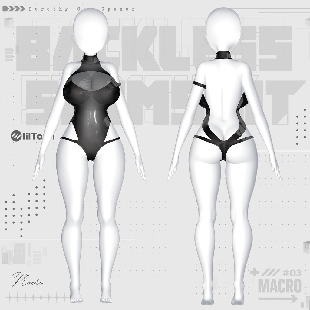 【VRChat向け】Backless swimsuit 【ミルティナ/愛莉/セレスティア】