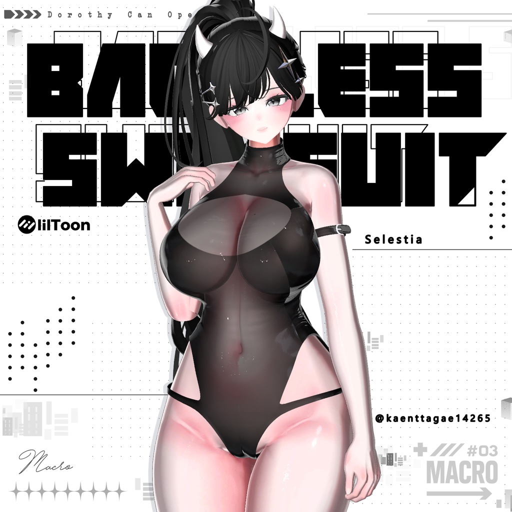 【VRChat向け】Backless swimsuit 【ミルティナ/愛莉/セレスティア】