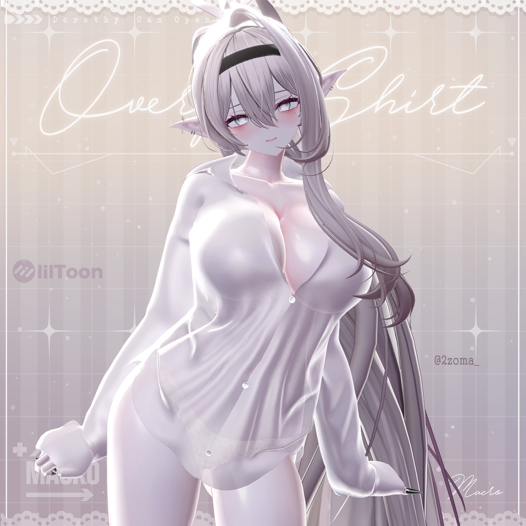 【VRChat向け】Overfit Shirt 【ミルティナ/Milltina/愛莉/Airi】