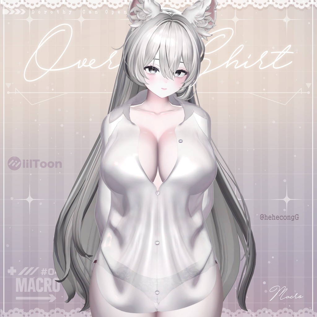 【VRChat向け】Overfit Shirt 【ミルティナ/Milltina/愛莉/Airi】