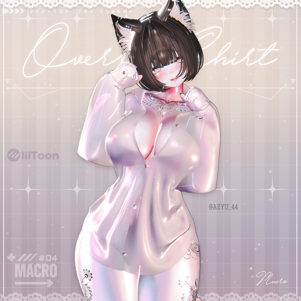 【VRChat向け】Overfit Shirt 【ミルティナ/Milltina/愛莉/Airi】