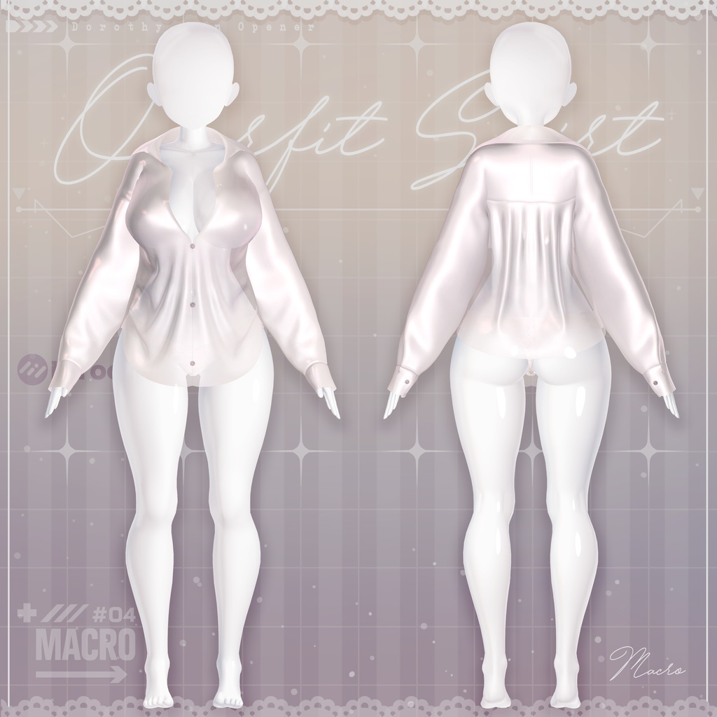 【VRChat向け】Overfit Shirt 【ミルティナ/Milltina/愛莉/Airi】