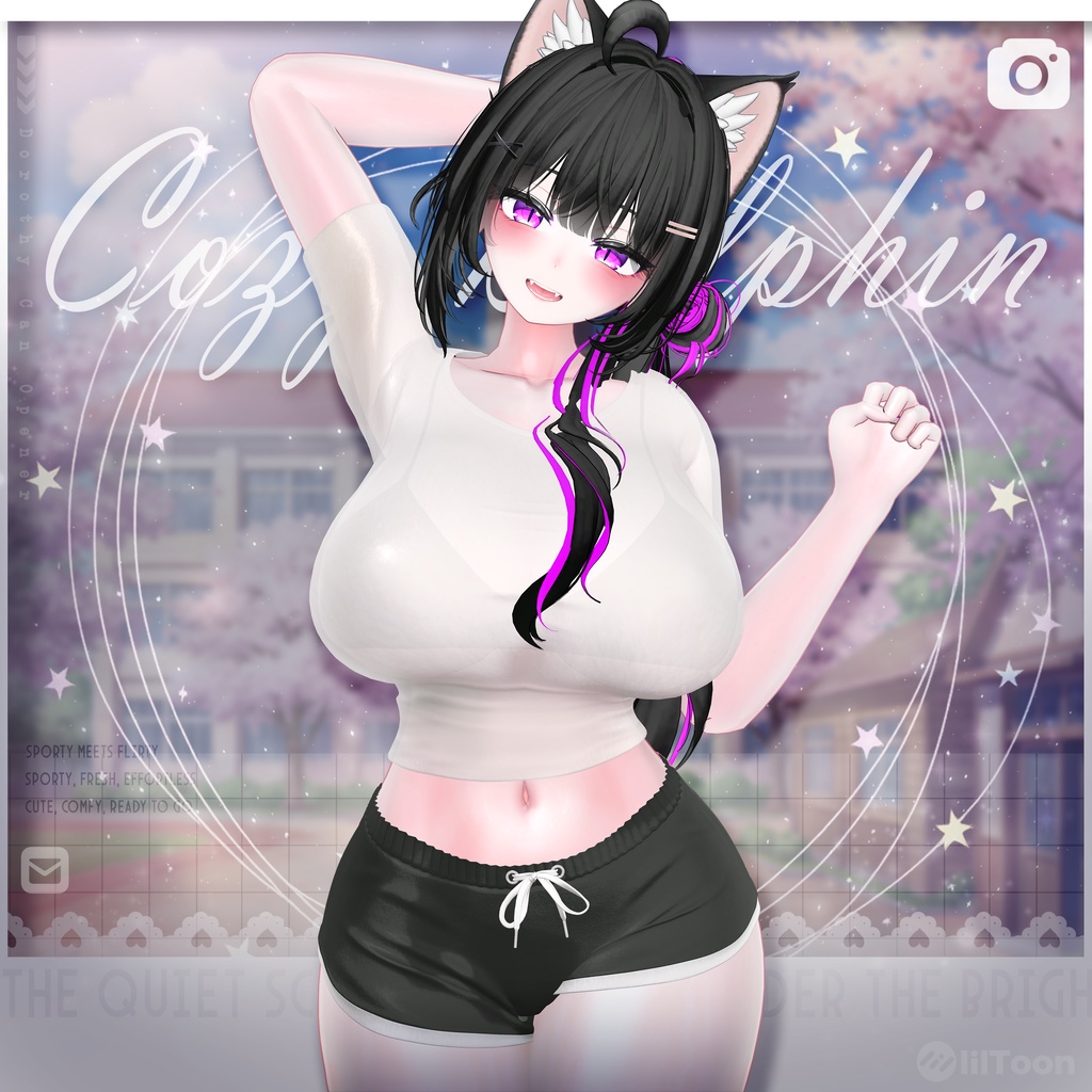 【VRChat向け】Cozy_Dolphin【4アバター対応】