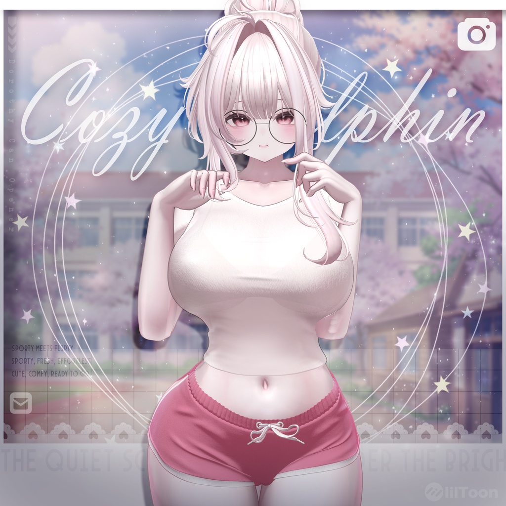 【VRChat向け】Cozy_Dolphin【4アバター対応】