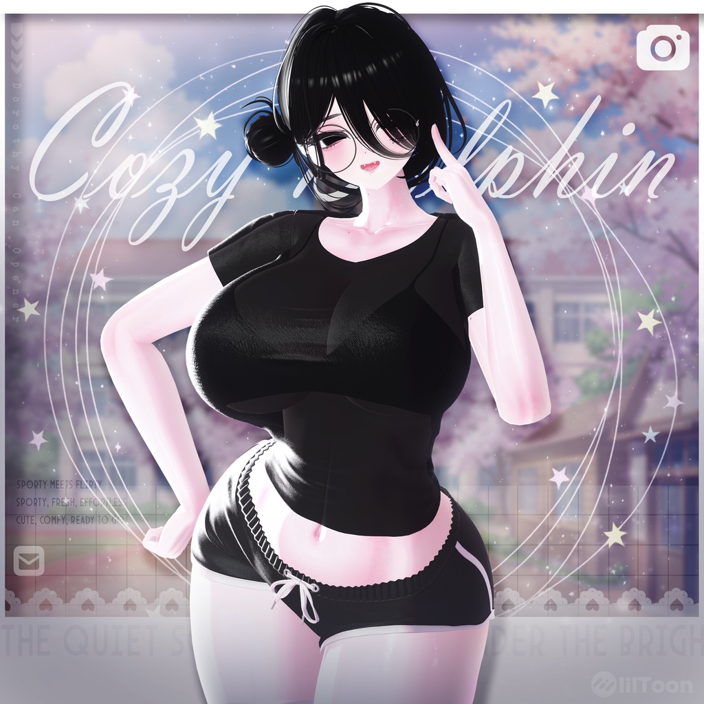 【VRChat向け】Cozy_Dolphin【4アバター対応】