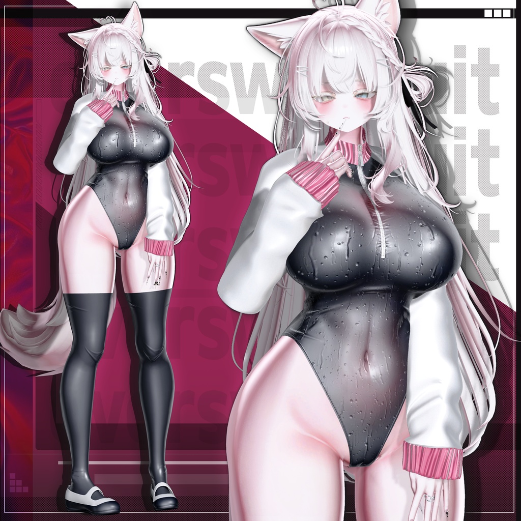 【PB】【VRChat向け】overswimsuit【4アバター対応】