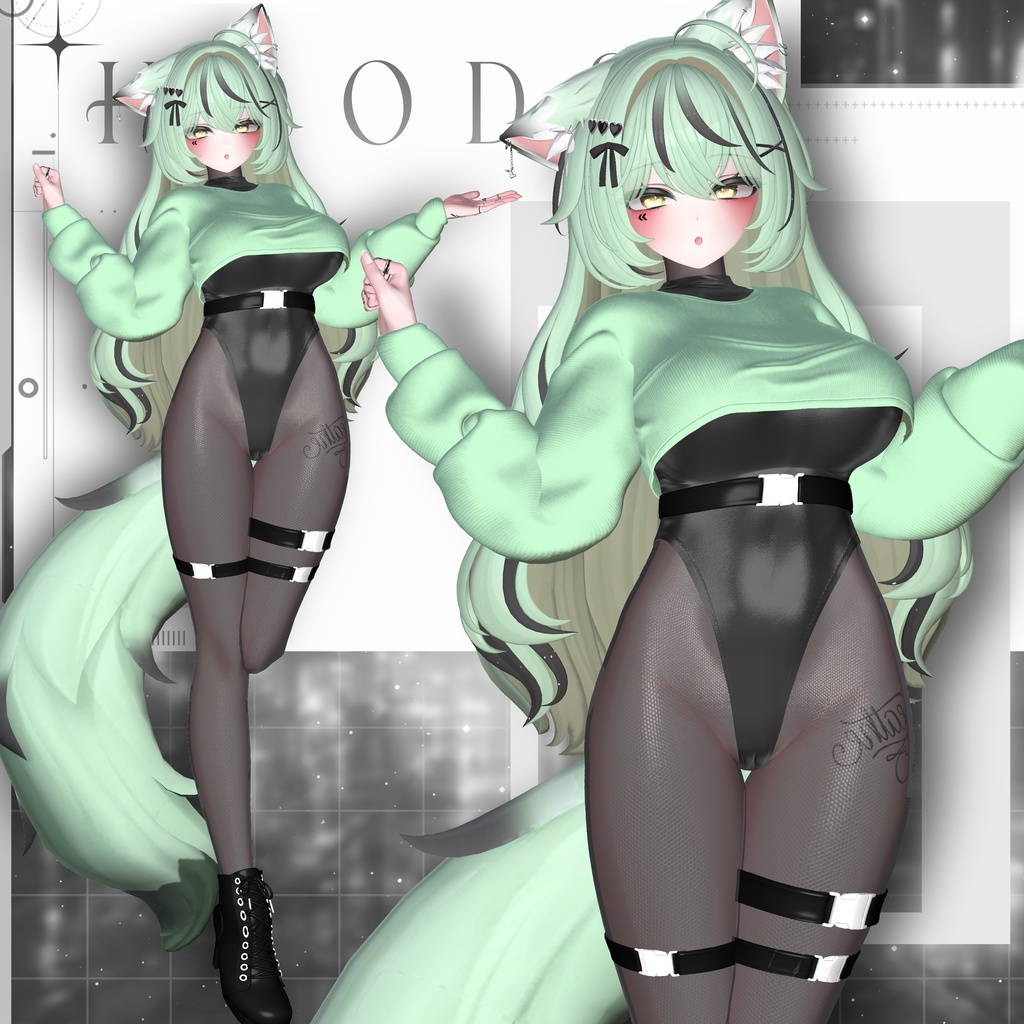 【VRChat向け】hoodST【4アバター対応】