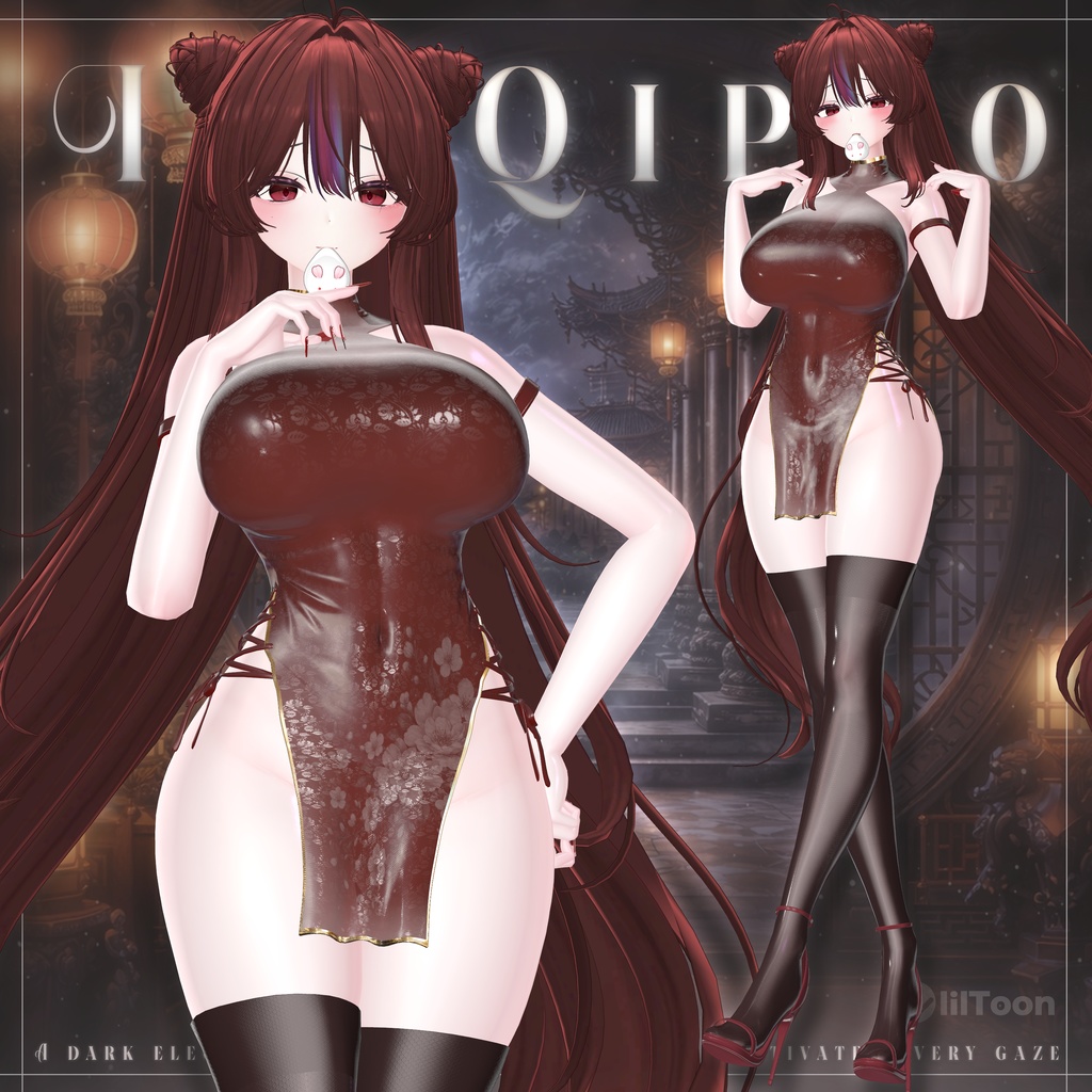 【VRChat向け】InkQipao【4アバター対応】