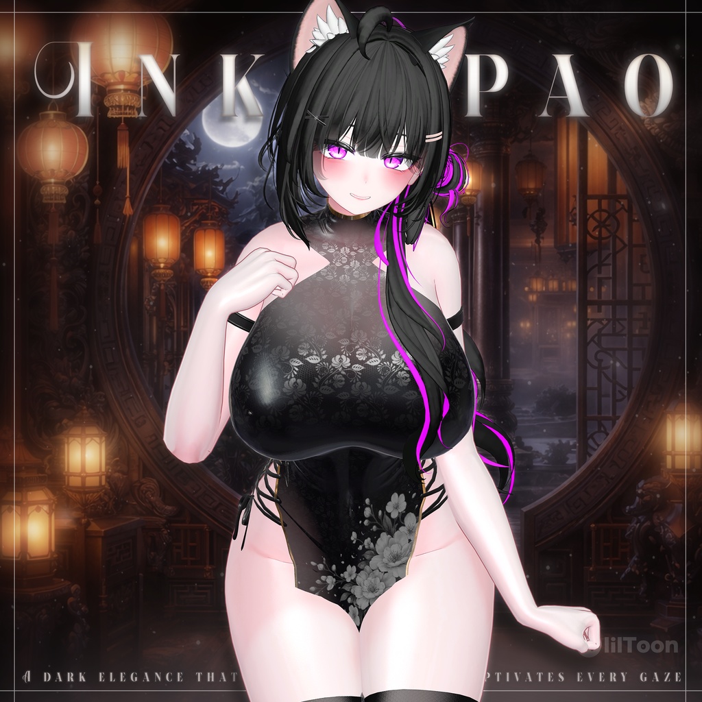 【VRChat向け】InkQipao【4アバター対応】