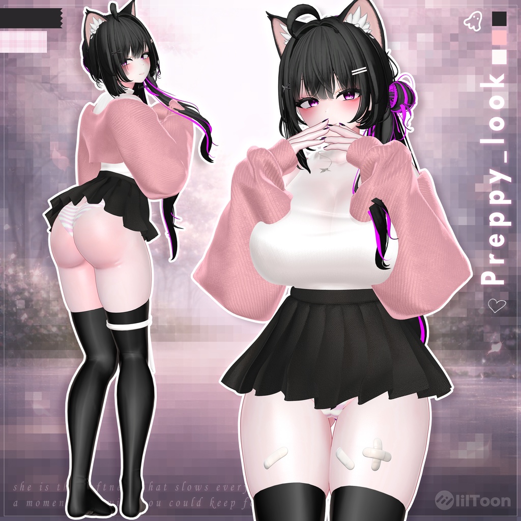 【VRChat向け】Preppy_look【5アバター対応】