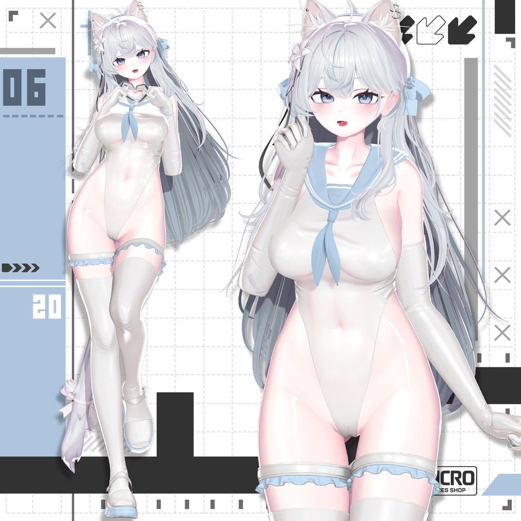 【VRChat向け】Marine_Serene 【6アバター対応】