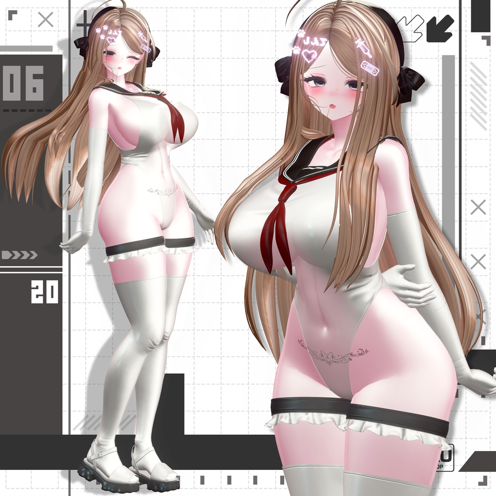 【VRChat向け】Marine_Serene 【6アバター対応】
