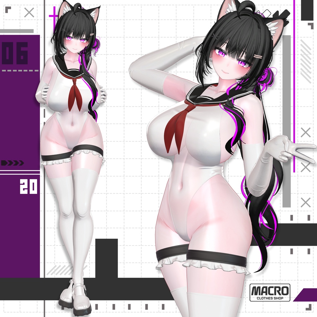 【VRChat向け】Marine_Serene 【6アバター対応】