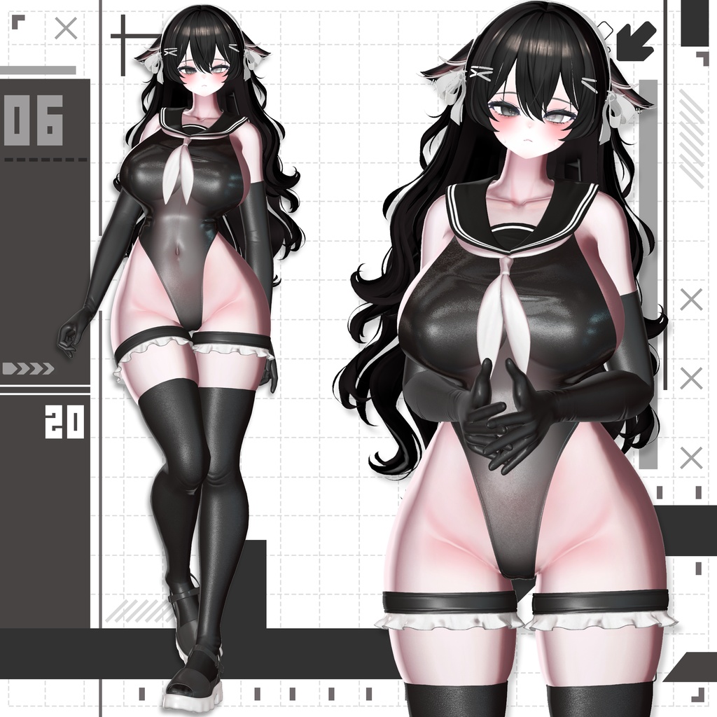 【VRChat向け】Marine_Serene 【6アバター対応】