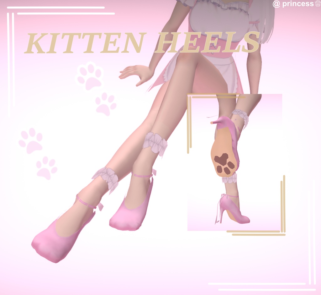 Kitten Paw Heels🐾 【子ねこ肉球ヒール】VrChat