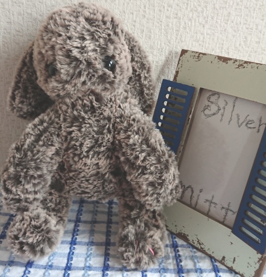 【おうちが決まりました】ふわふわあみぐるみウサギさん