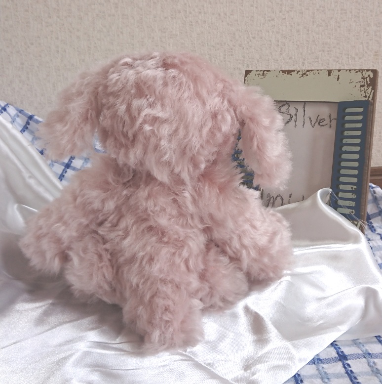 【おうちが決まりました】●Dahliaシリーズ3●ピンクモヘアの短めお耳のウサギさん【一点物】