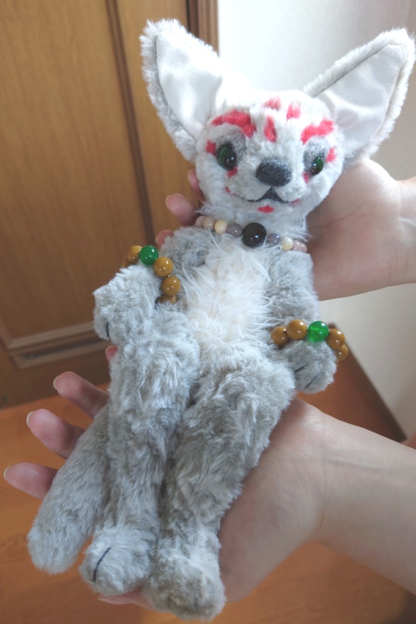 おうちが決まりました どるぐるみシリーズ3 神様みたいな狐さん 一点物 Silver Mitt Booth