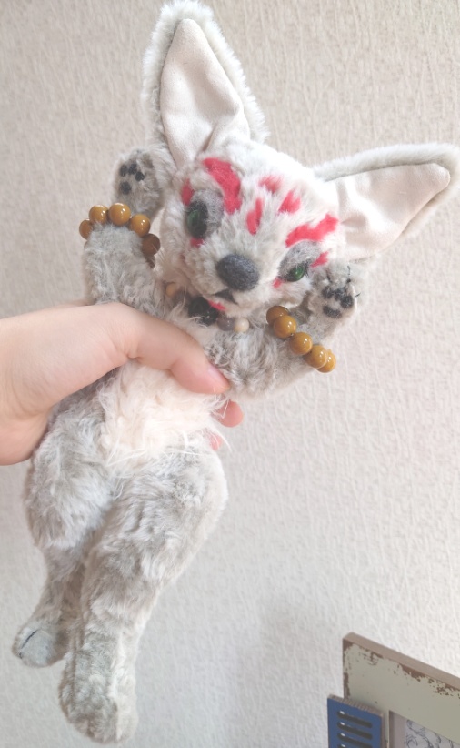 【おうちが決まりました】●どるぐるみシリーズ3●神様みたいな狐さん【一点物】