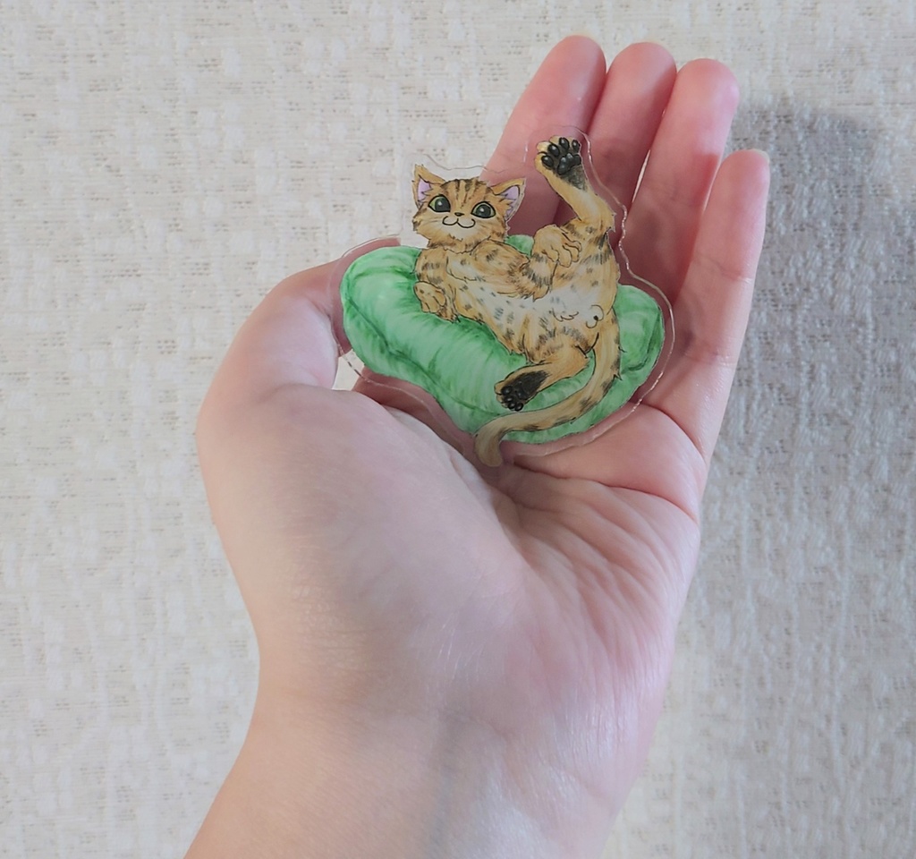 ベンガル猫のアクリルバッジ