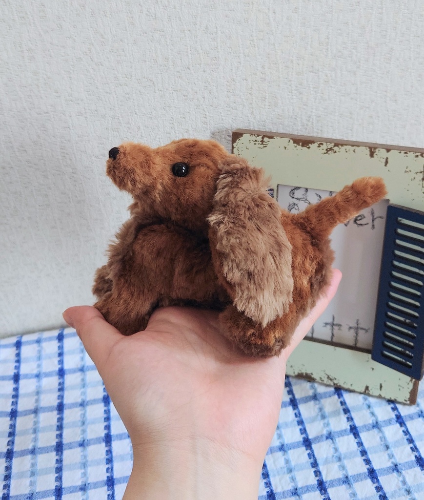 【おうちが決まりました】一点物のダックスフンドのぬいぐるみ