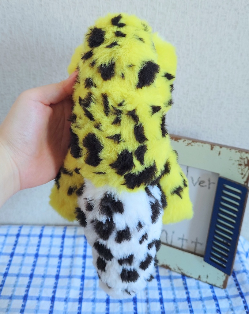 ヒョウモントカゲモドキのあみぐるみ(ハイイエロー)