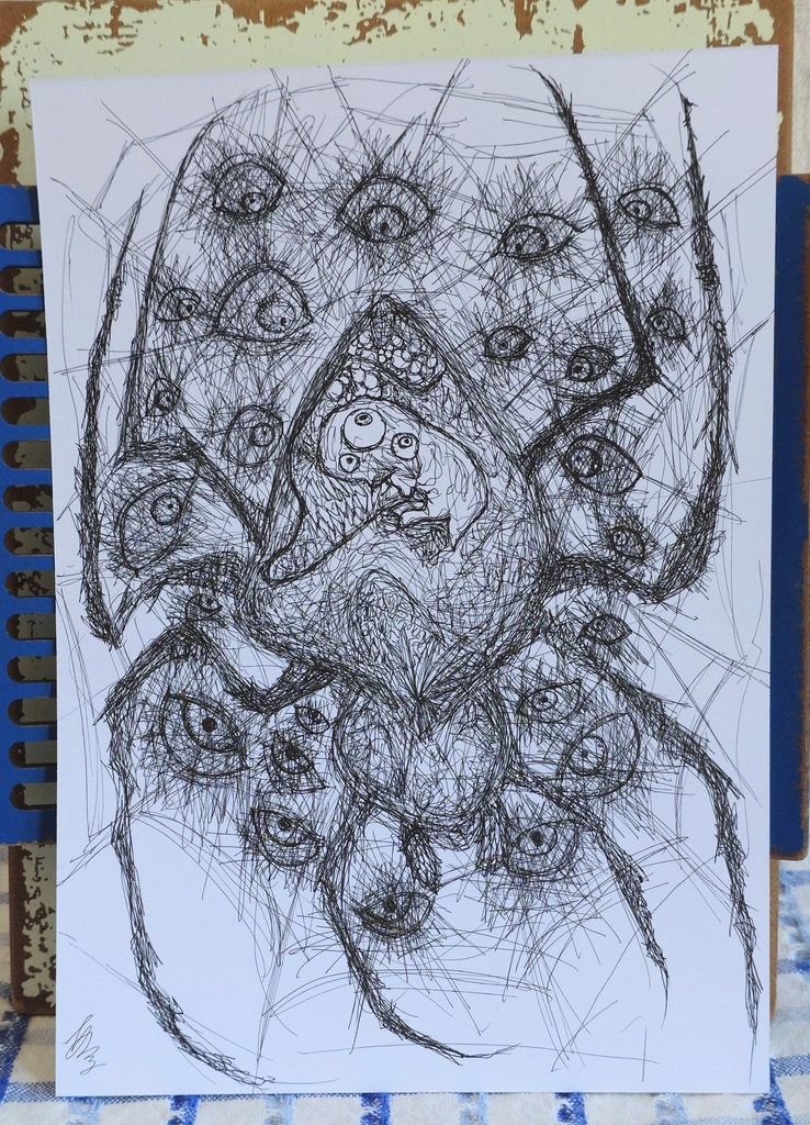 【原画/一点物】ボールペン画「毒婦」