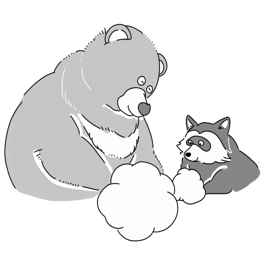 秋のイラスト素材集(白黒バージョン)