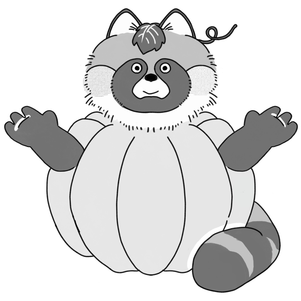 秋のイラスト素材集(白黒バージョン)