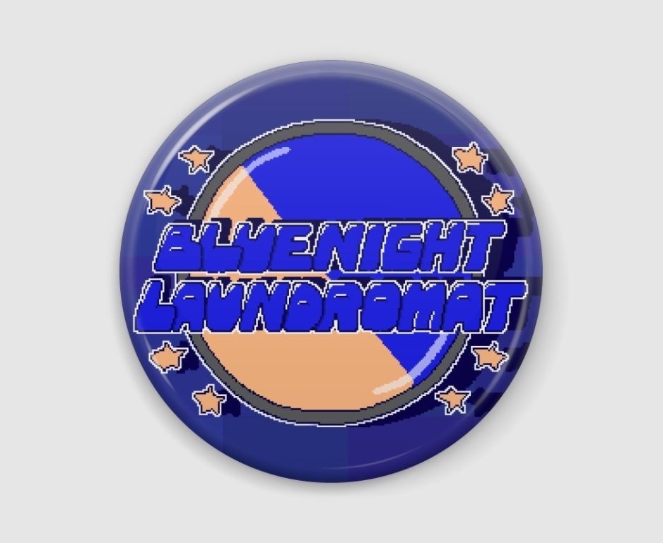 BLUE NIGHT LAUNDROMAT 缶バッジ