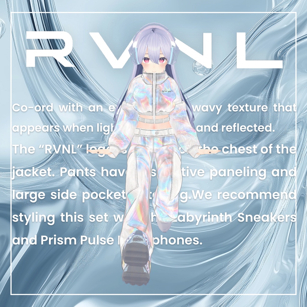 【桔梗対応】Prismatic Pulse Co-ord:セットアップ〈REVINAL〉