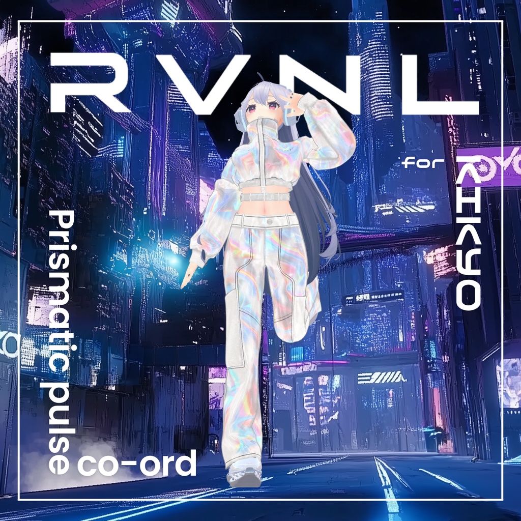 【桔梗対応】Prismatic Pulse Co-ord:セットアップ〈REVINAL〉